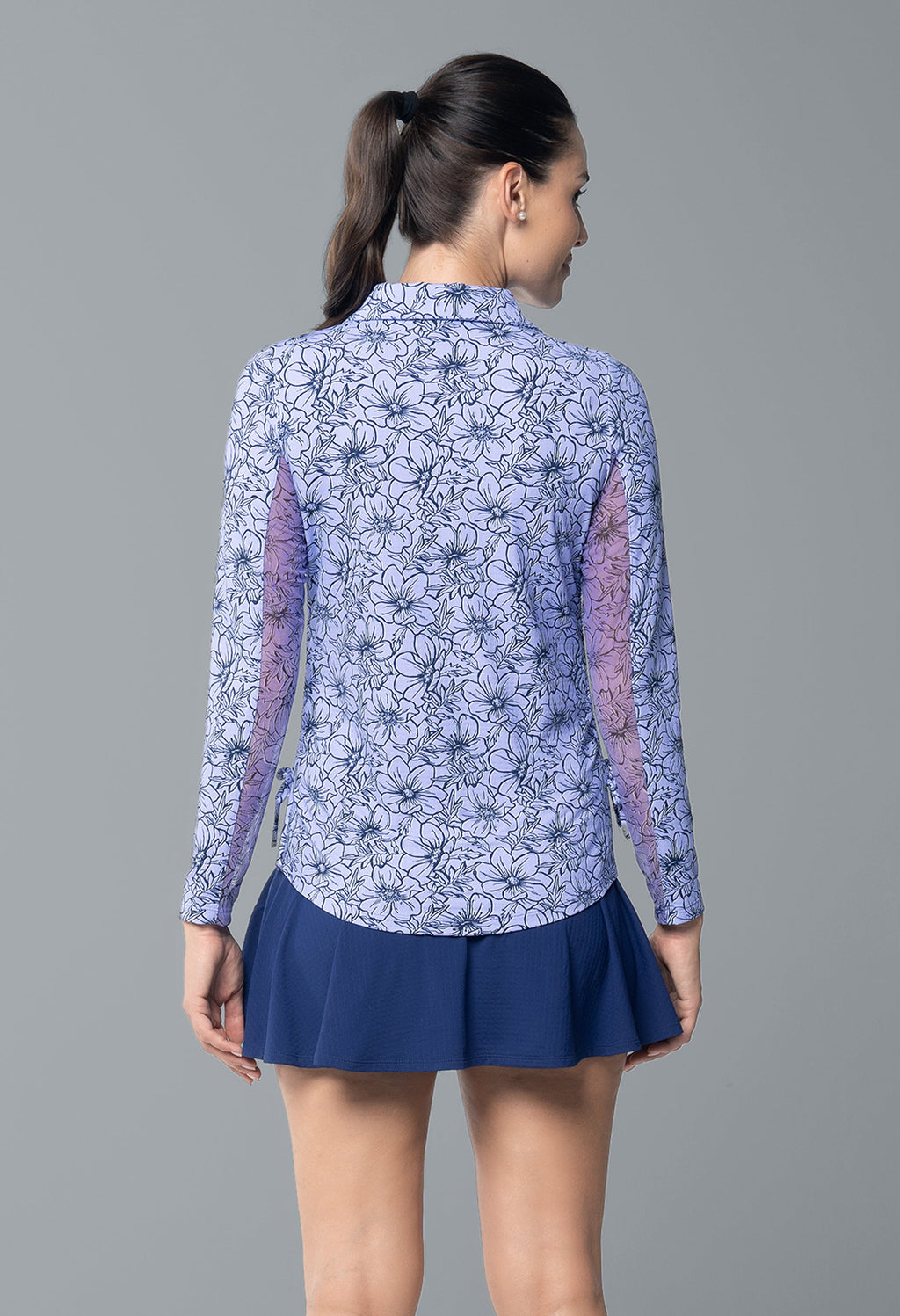 Diana Print Adjustable Length Long Sleeve Polo – 48930